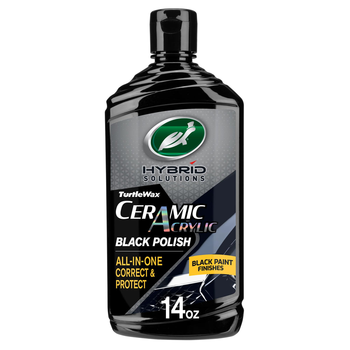 Turtle Wax front jar showing label and 14 oz size benefit of clear identification