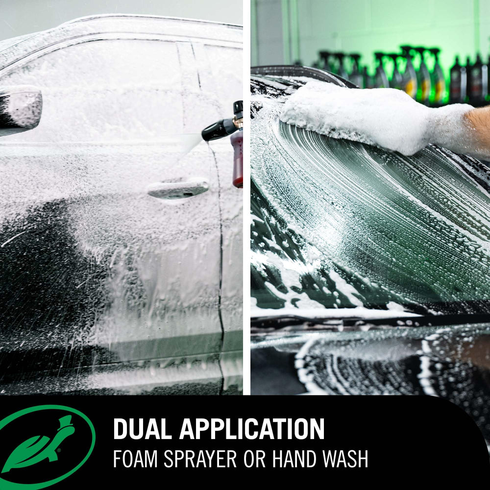 using Turtle Wax Pure Wash in a bucket with wash mitt to reduce swirls