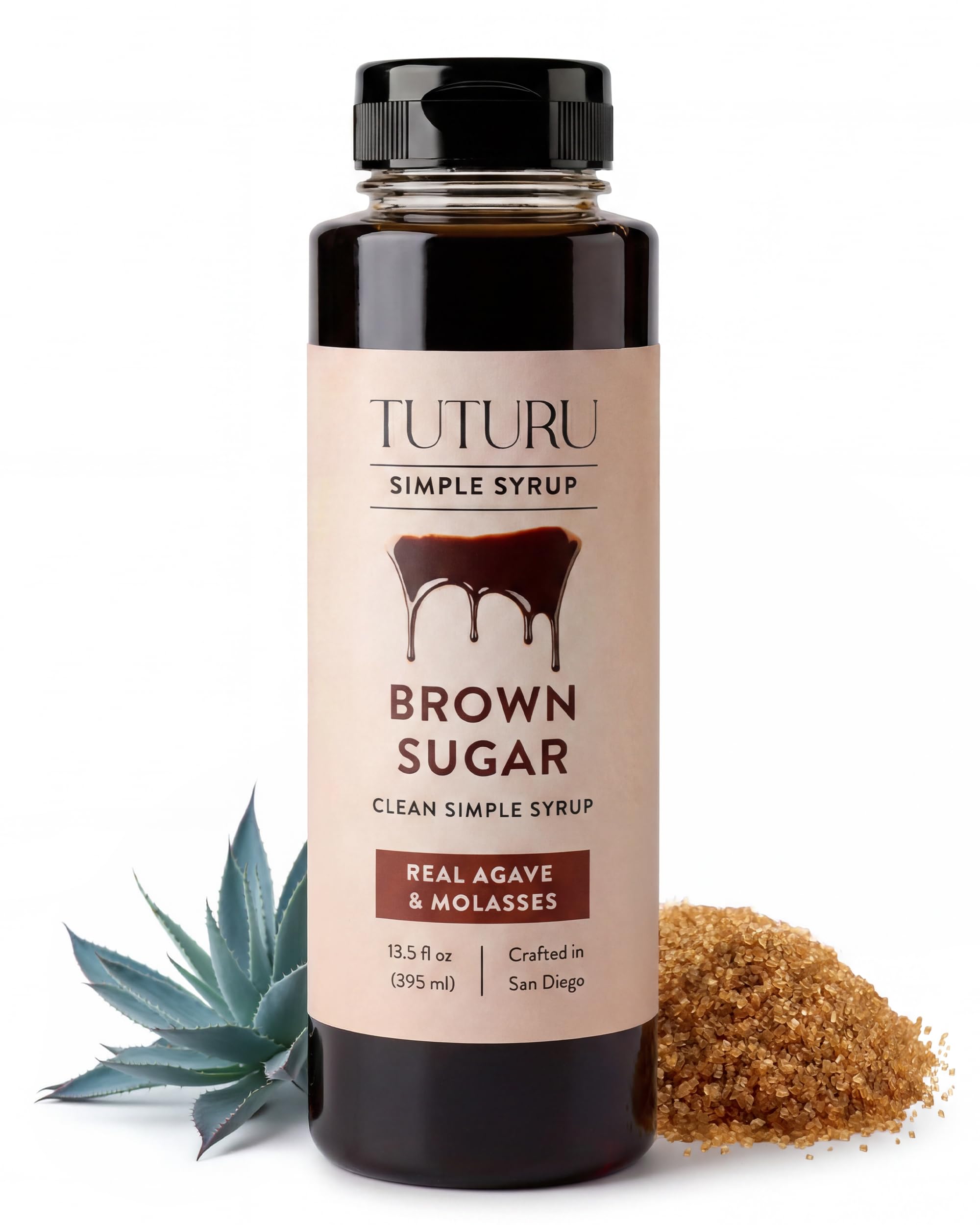 TUTURU bottle front view highlighting bottle design and premium presentation benefit