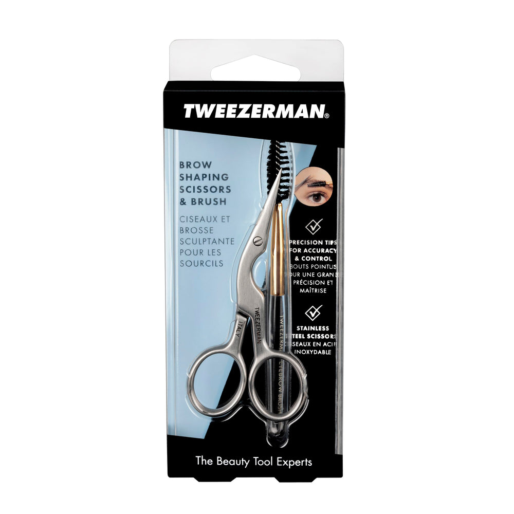 Tweezerman scissors cleaning with wipe showing easy care and hygienic maintenance