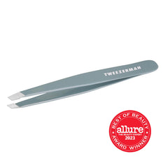 Tweezerman close-up of hand-filed tips for precise single-hair grip