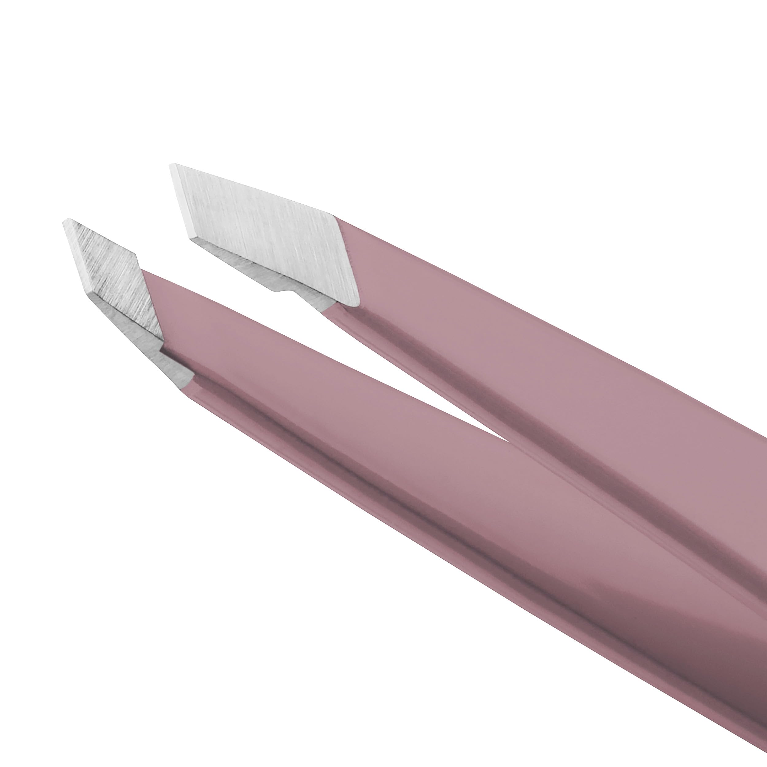 Tweezerman slant tweezer Purple Wisteria finish texture showing durable coating and attractive color