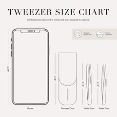 Tweezerman tea rose open case with tools protecting tweezers and keeping them sanitary