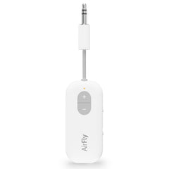Twelve South AirFly SE front view showing compact transmitter and indicator light for easy travel