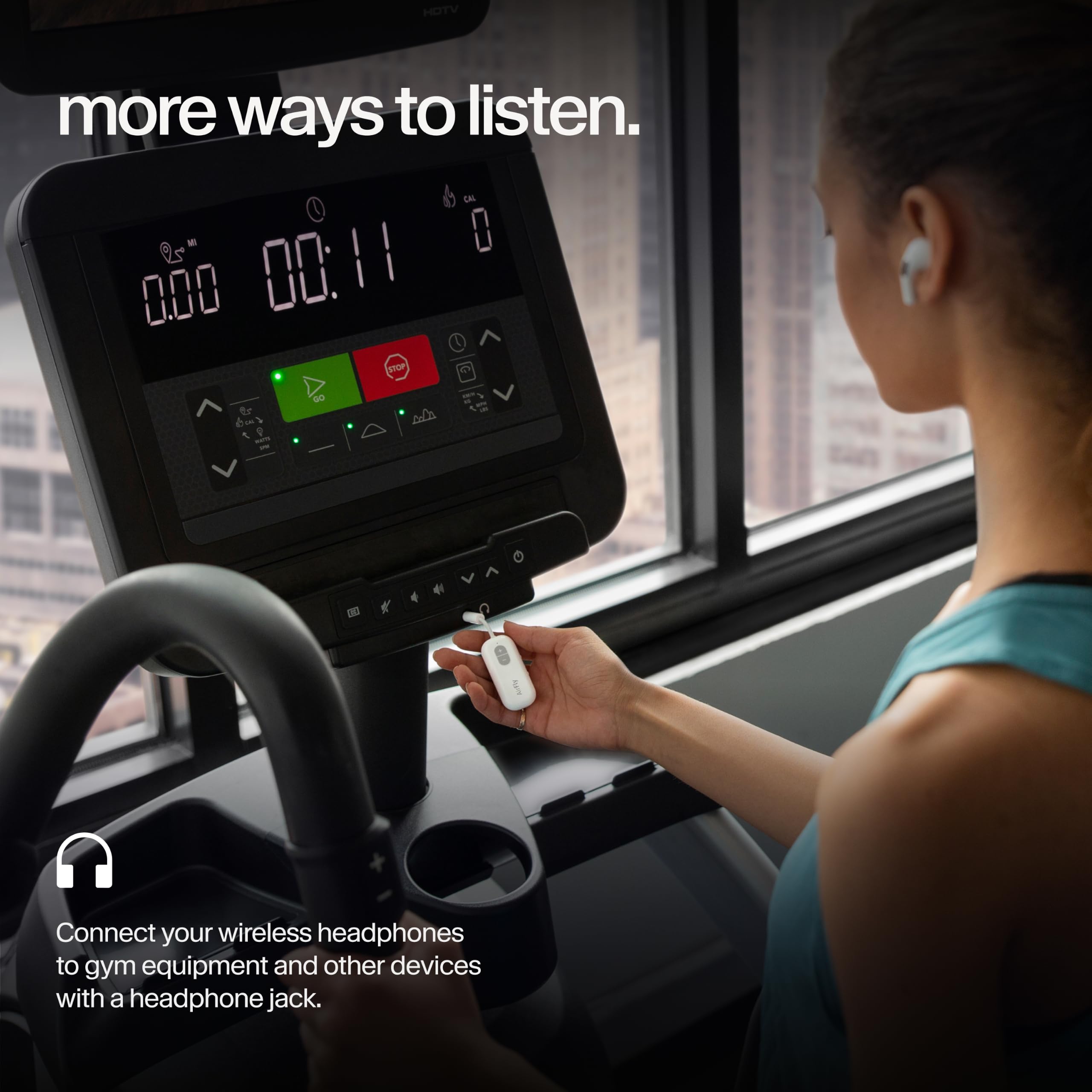 Twelve South AirFly SE paired with AirPods demonstrating quick Bluetooth connection and convenience