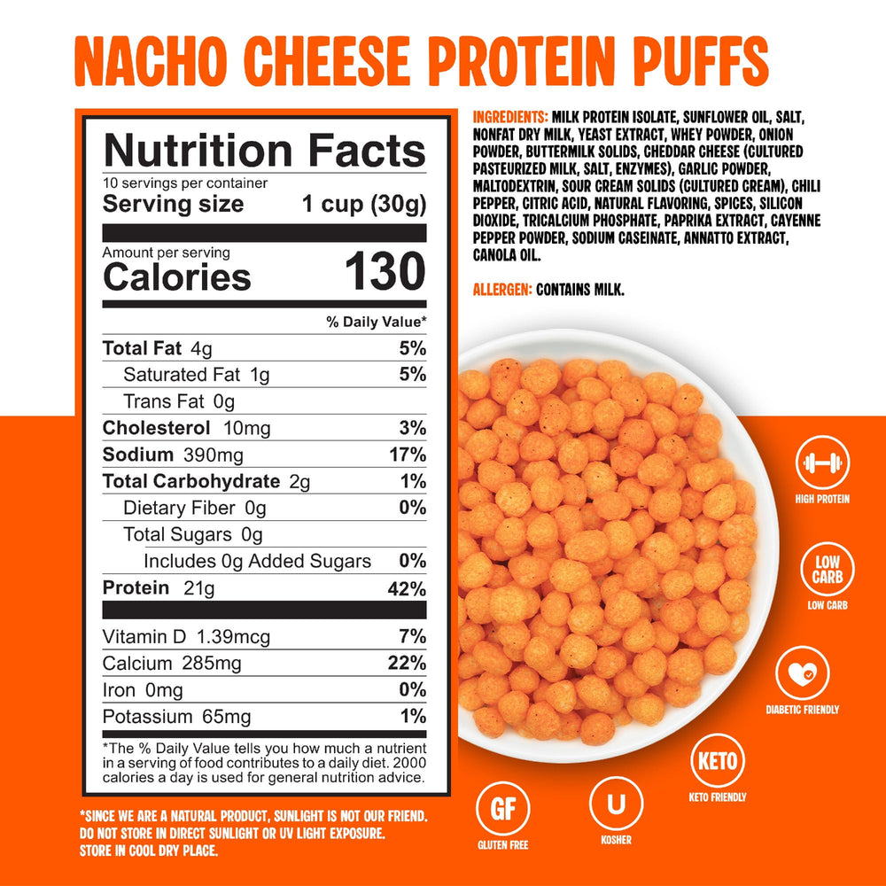 TWIN PEAKS INGREDIENTS nutrition label close-up showing 21g protein and low carbs benefit