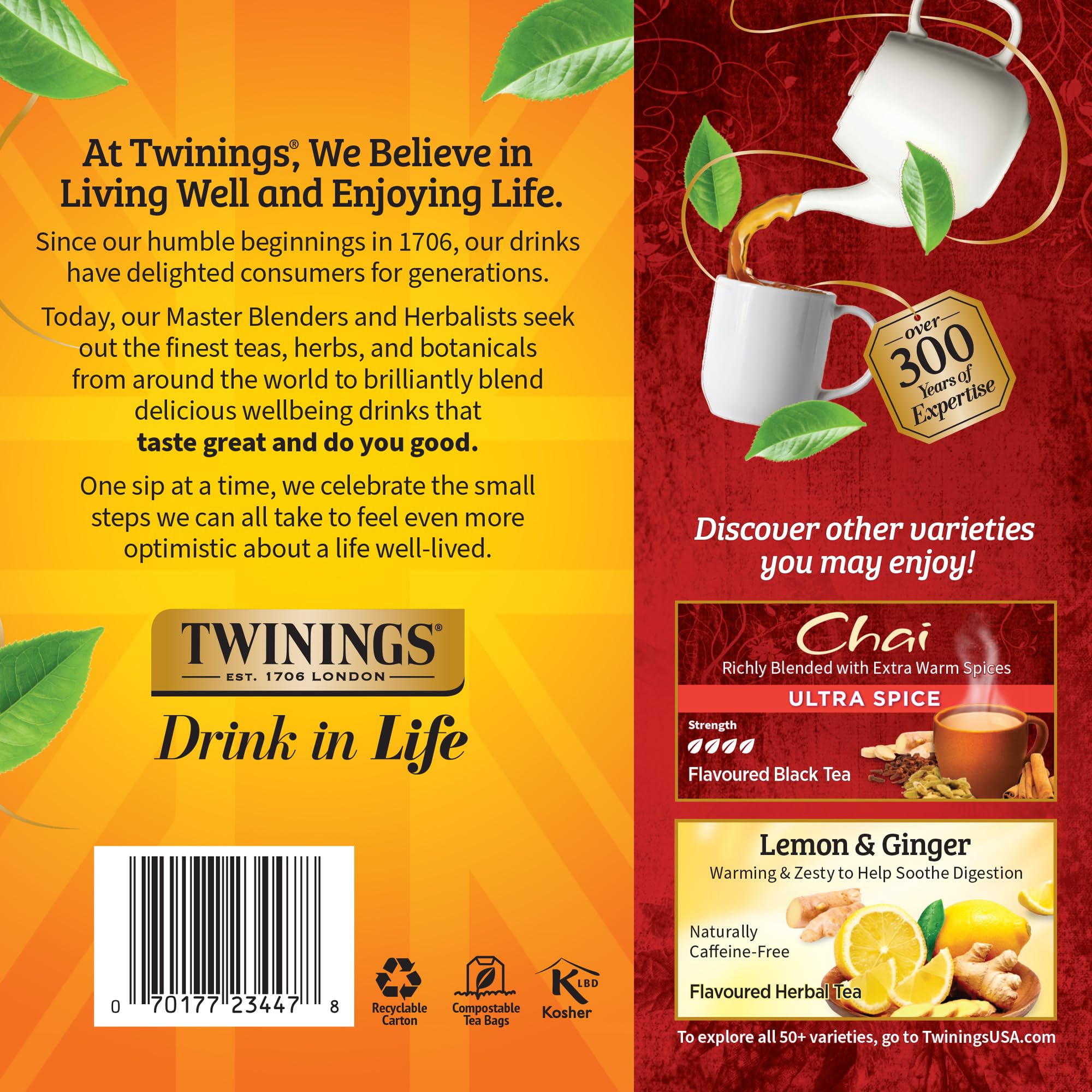Twinings iced chai in a glass with ice illustrating refreshing chilled option