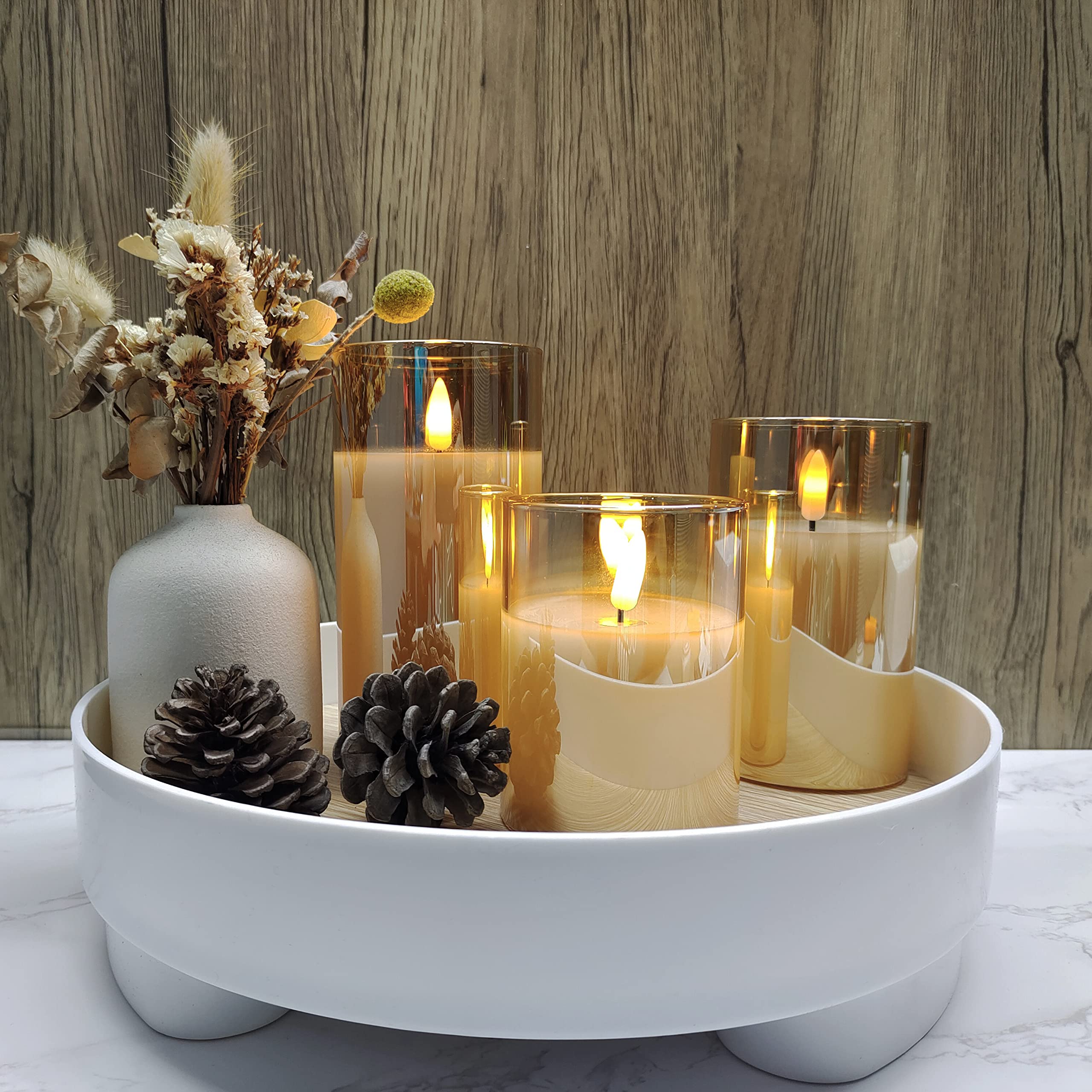 Tyawon candles lit on a dining table creating safe candlelight mood for entertaining