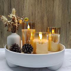 Tyawon candles lit on a dining table creating safe candlelight mood for entertaining