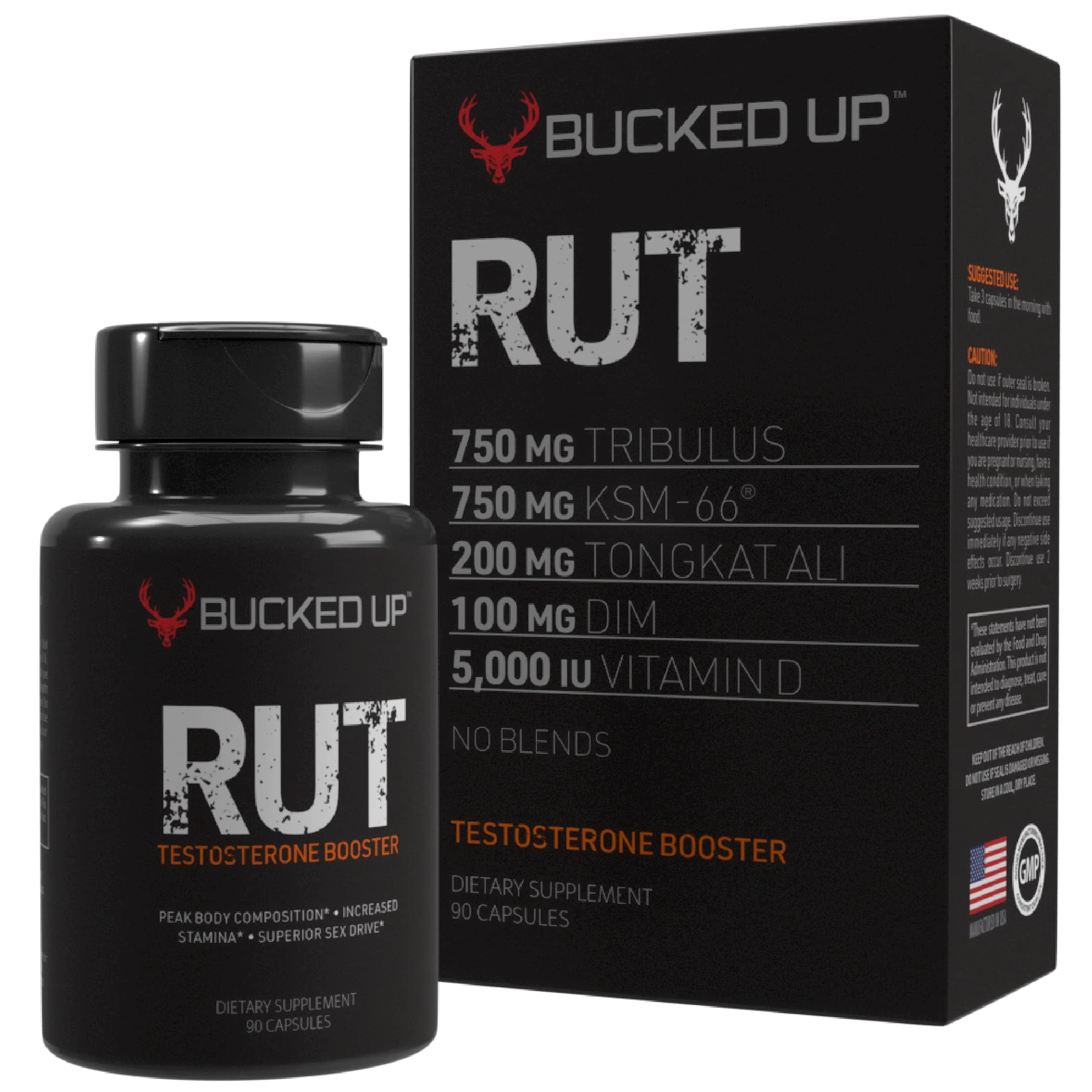 TyeinGo Bucked Up RUT front bottle view showing clean label and benefit