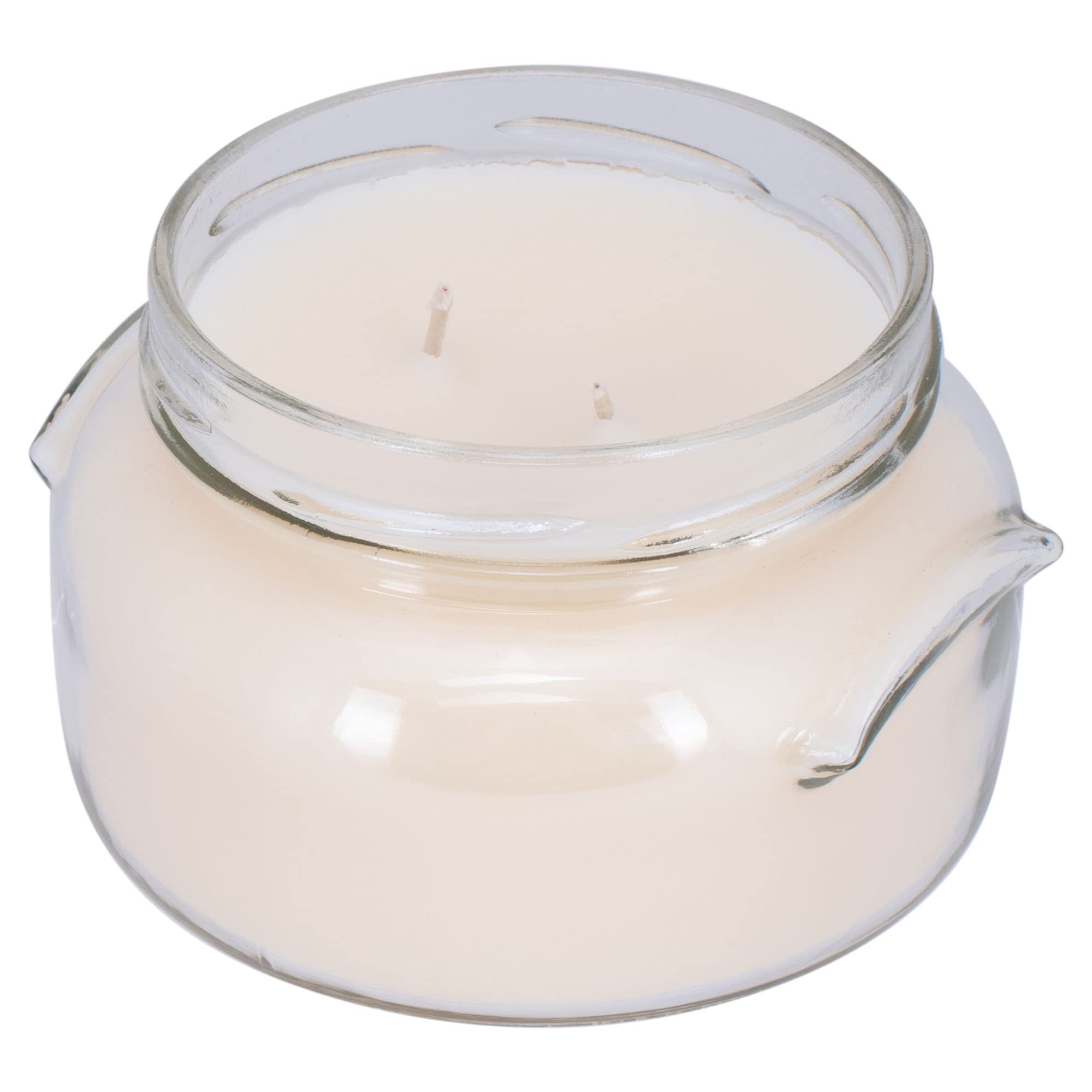TYLER CANDLE COMPANY top view of two wicks for even fragrance