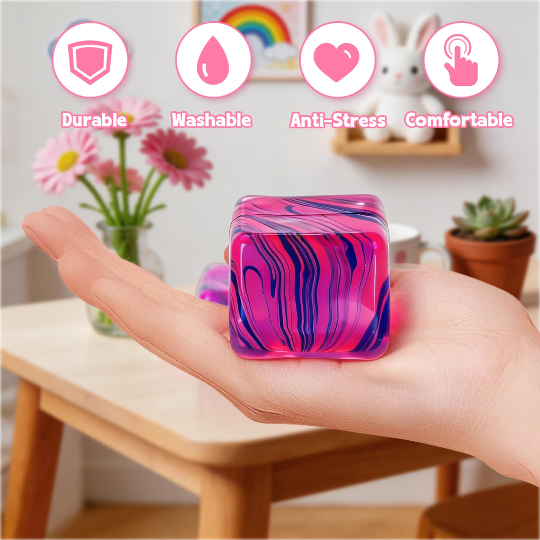 Tylices squishies set in backpack pocket demonstrating easy transport for school
