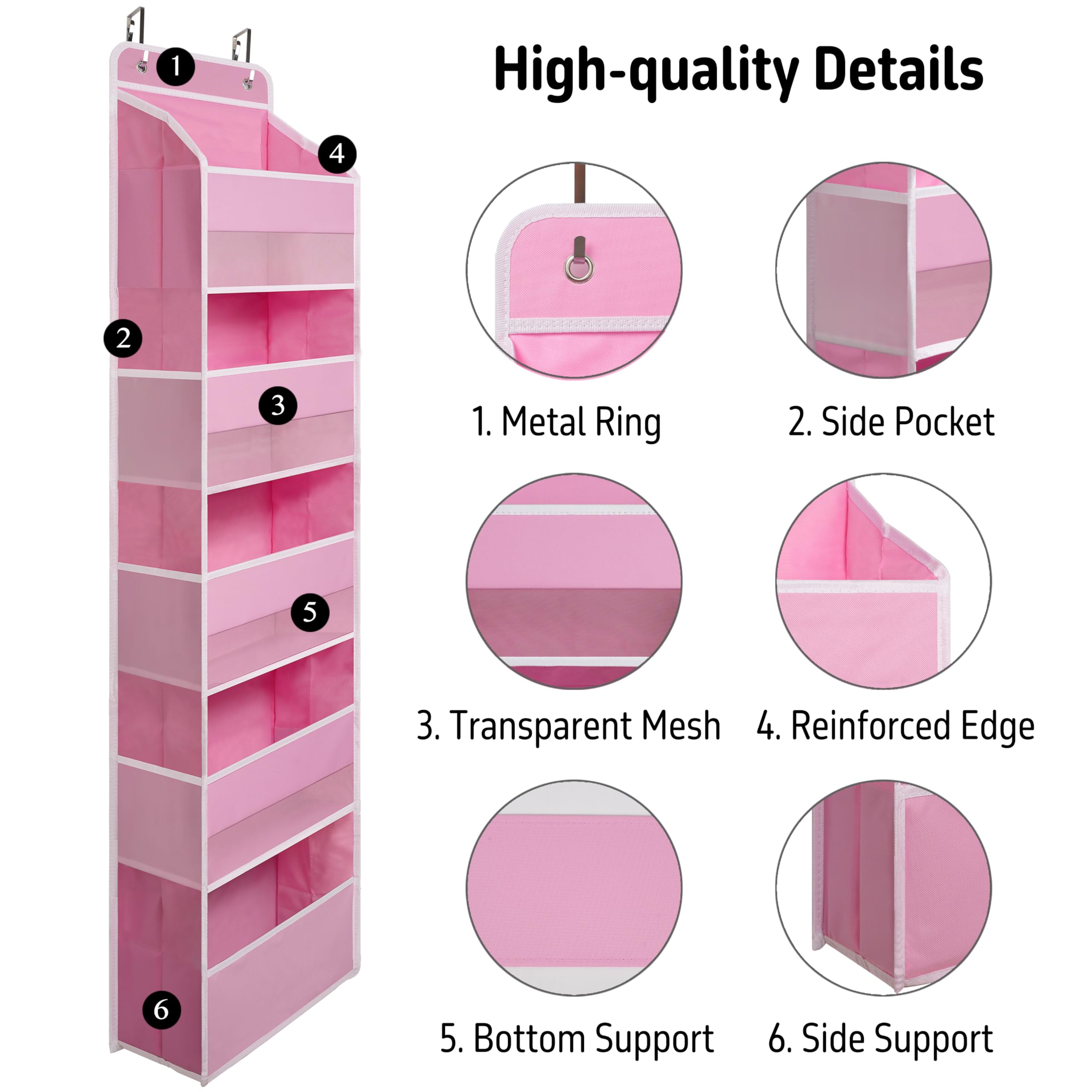 TYMENSH adjustable metal hooks for tool-free over-door installation and secure hang