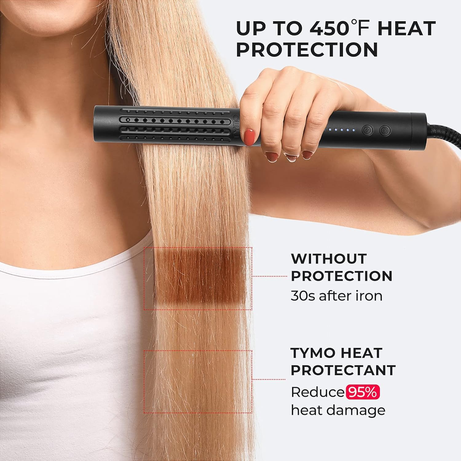 TYMO argan oil texture on hair for moisturizing benefit