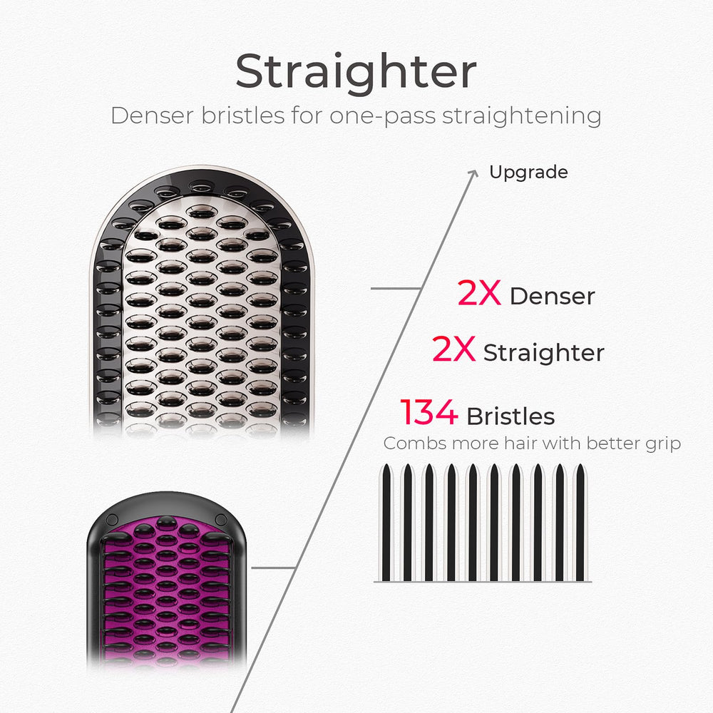 TYMO brush in hand to show size and ergonomic grip that reduces wrist strain