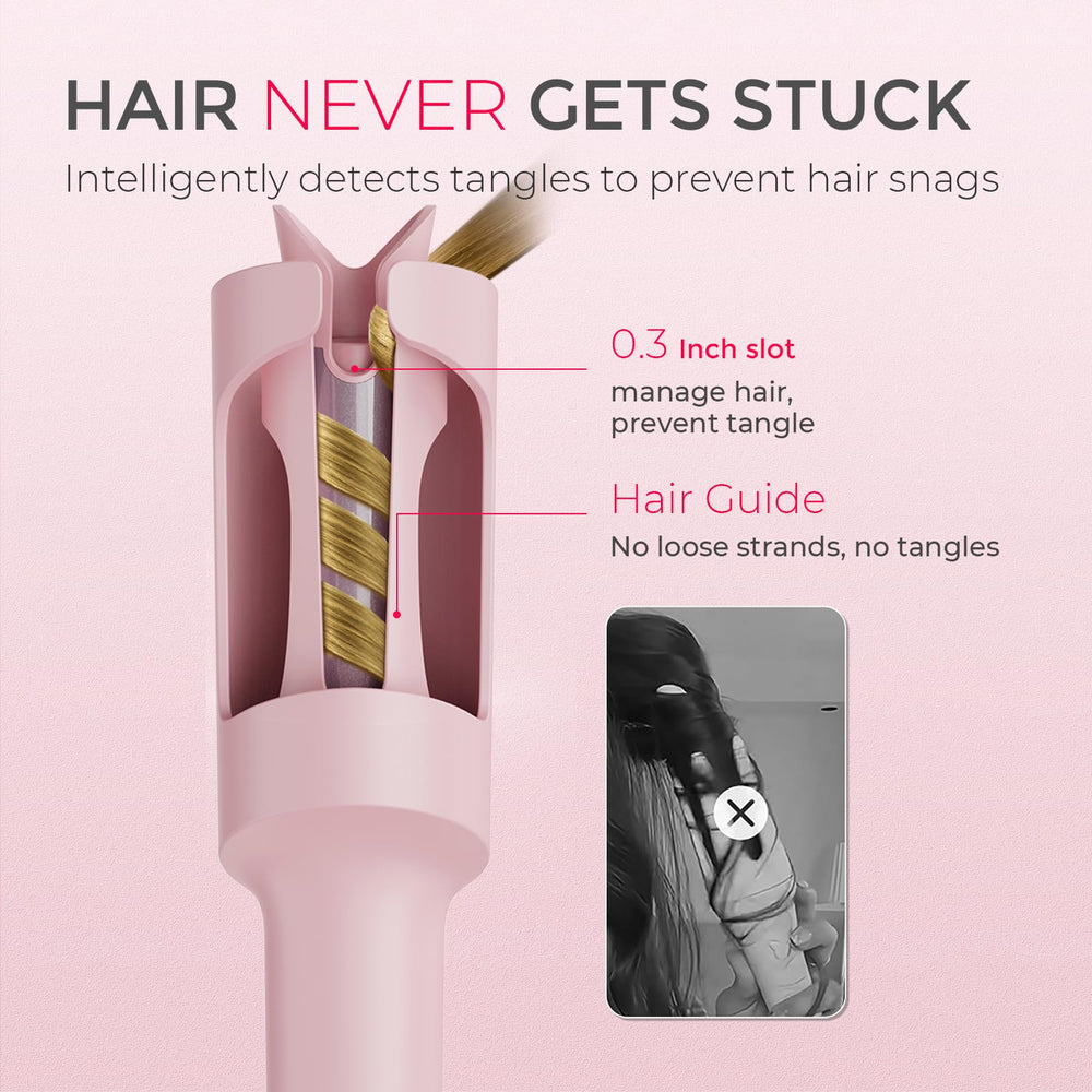 TYMO CURLPRO 0.3 inch hair guide slot detail preventing tangles