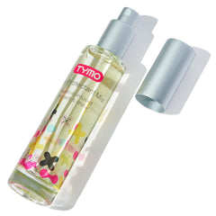 TYMO front packaging showing glass bottle and argan benefits