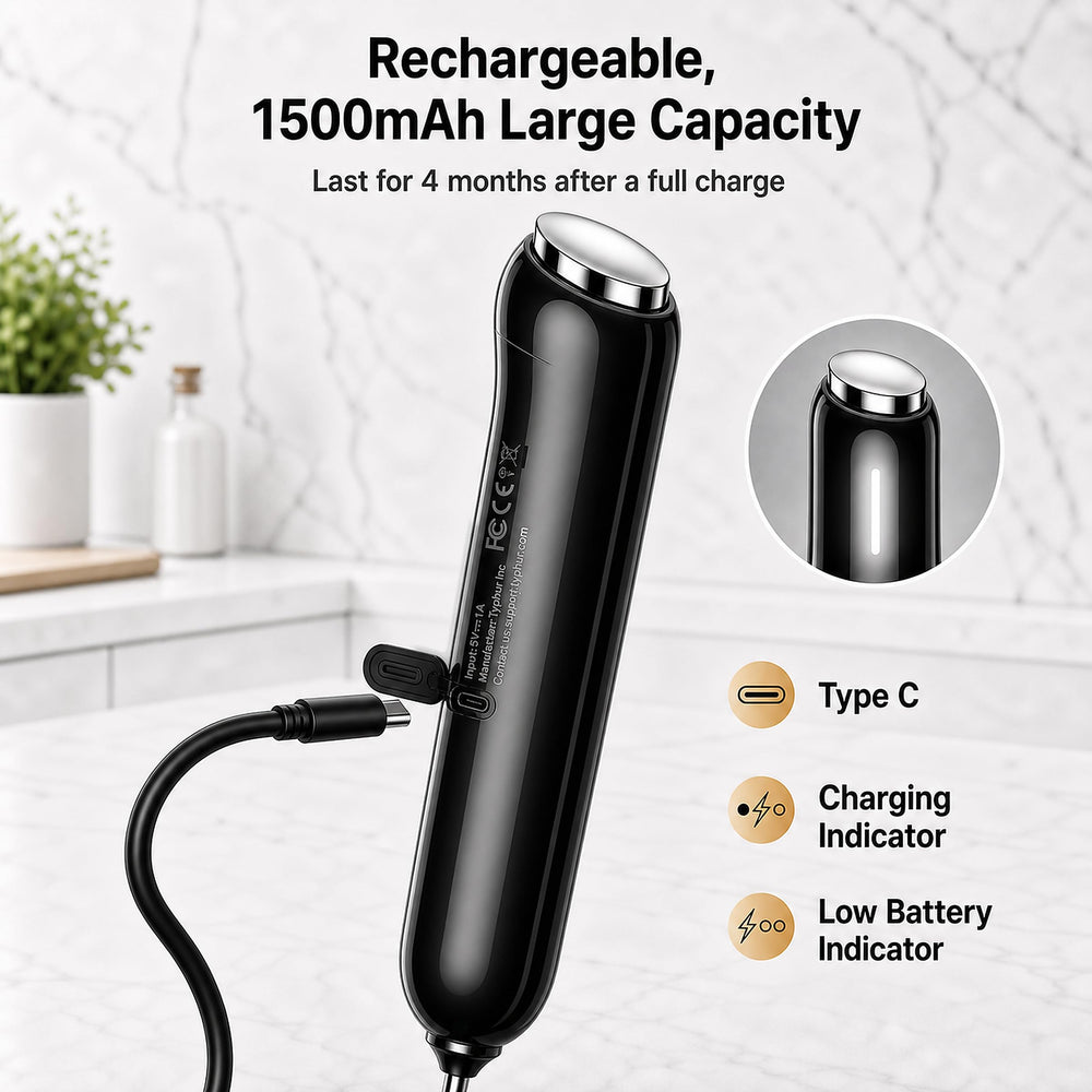 Typhur InstaWhisk pressure-sensitive speed button close-up for intuitive control benefit