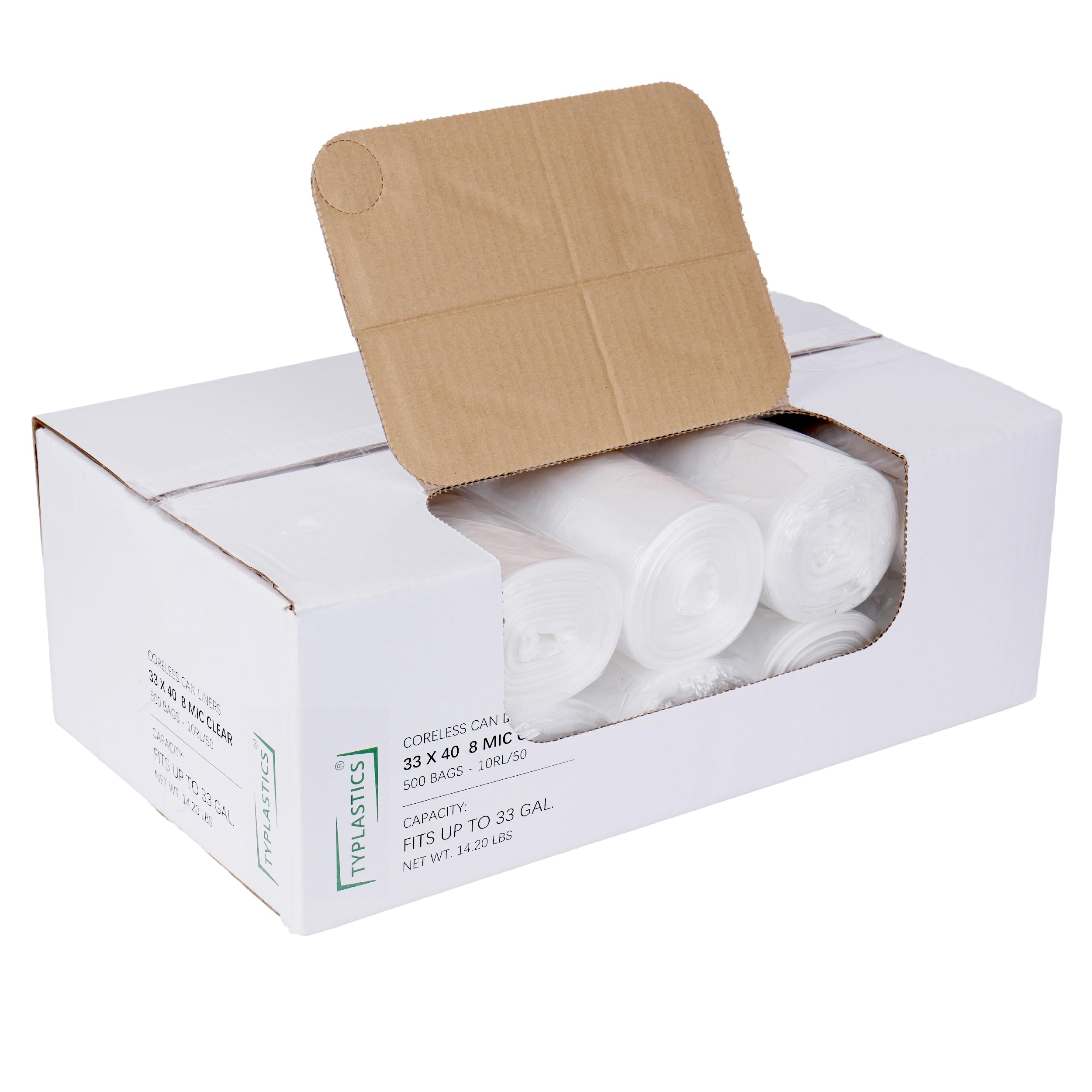 TYPLASTICS front box packaging showing count and easy storage