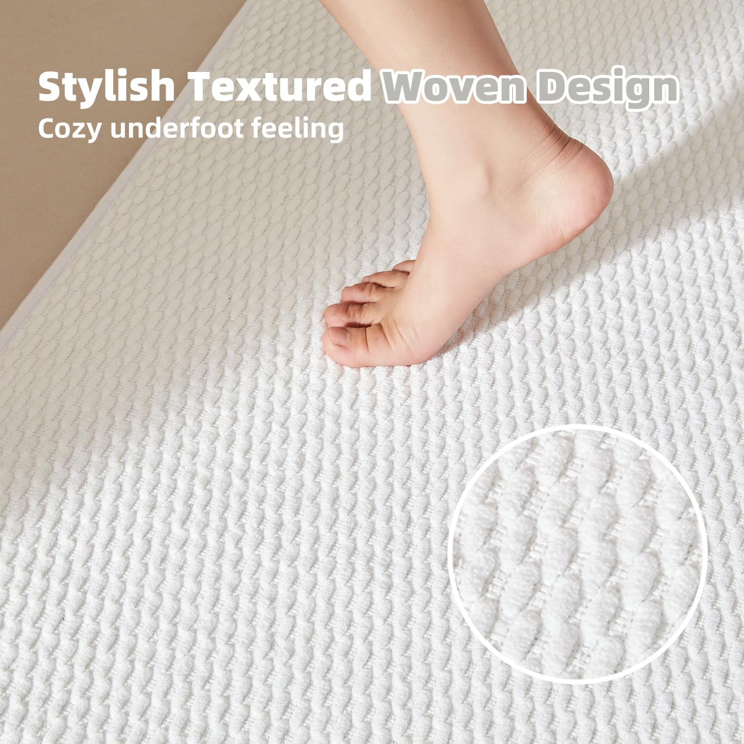 TYUU natural rubber backing detail demonstrating strong non-slip grip