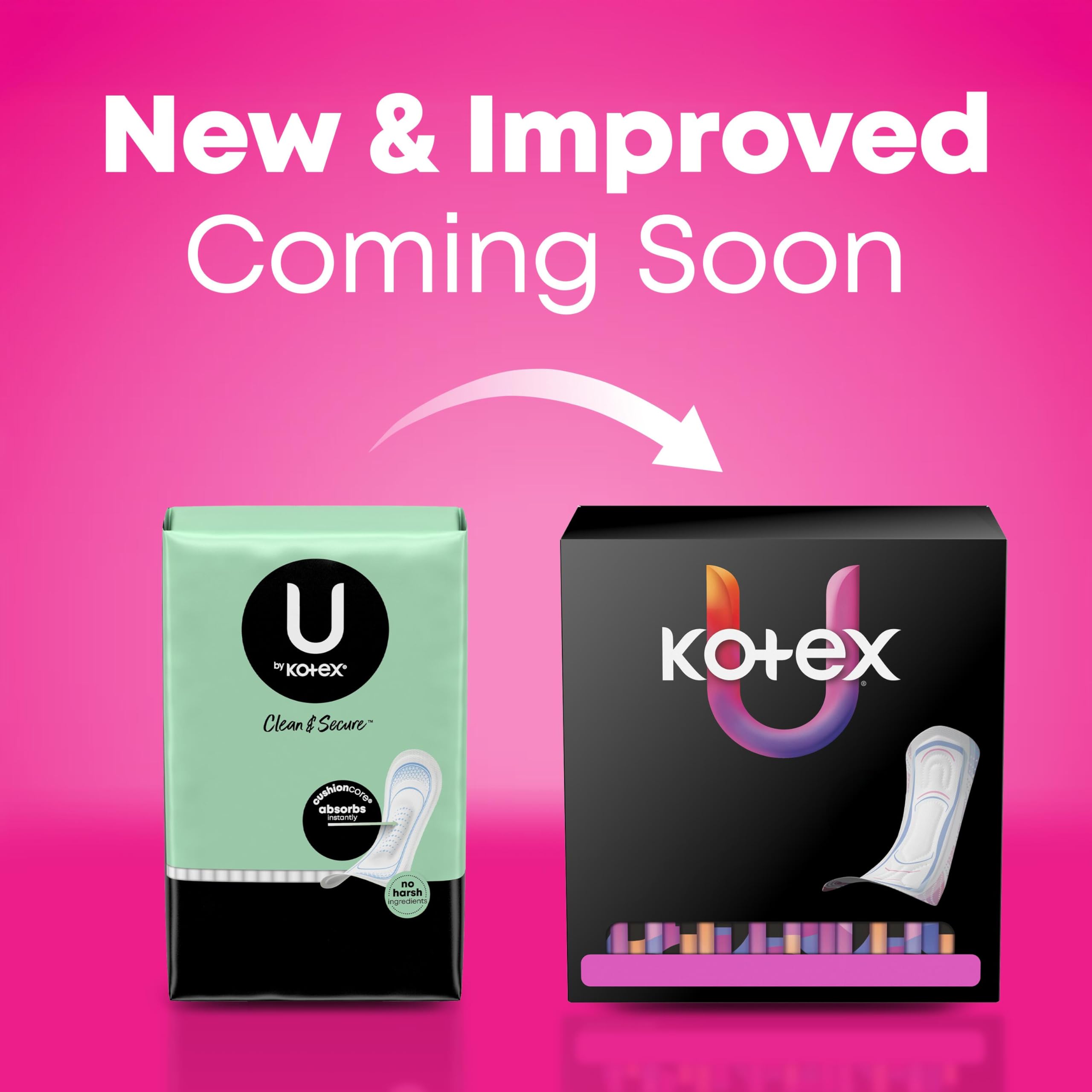 U by Kotex individually wrapped pad ready for discreet on-the-go use
