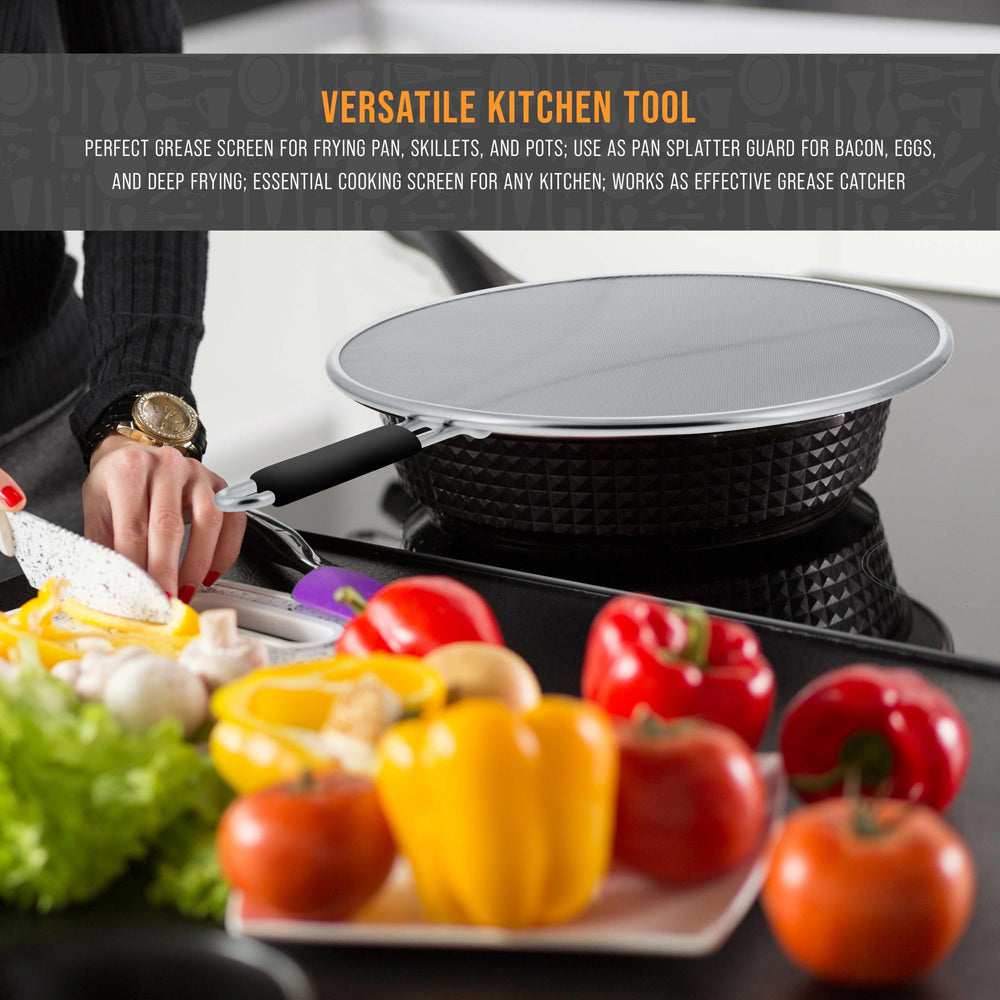 U.S. Kitchen Supply comfort grip handle shown for safe, secure handling during cooking