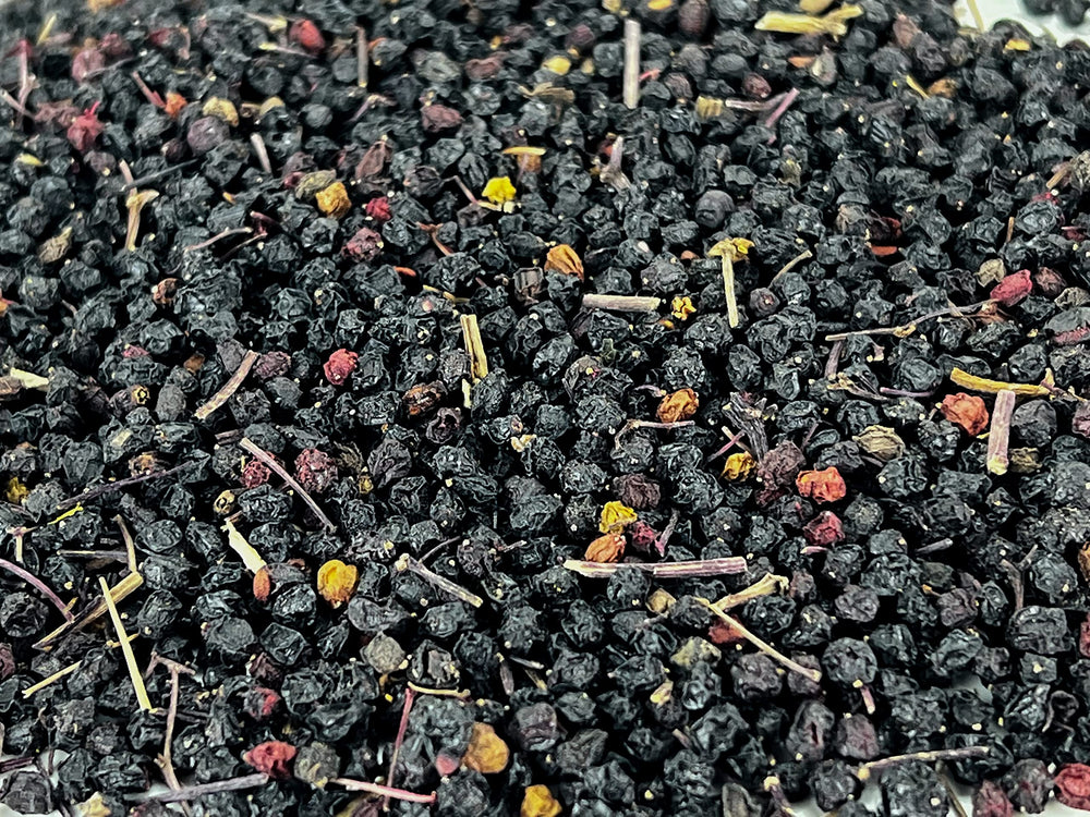 U.S. Wellness Naturals elderberry texture detail highlighting dried fruit quality for cooking