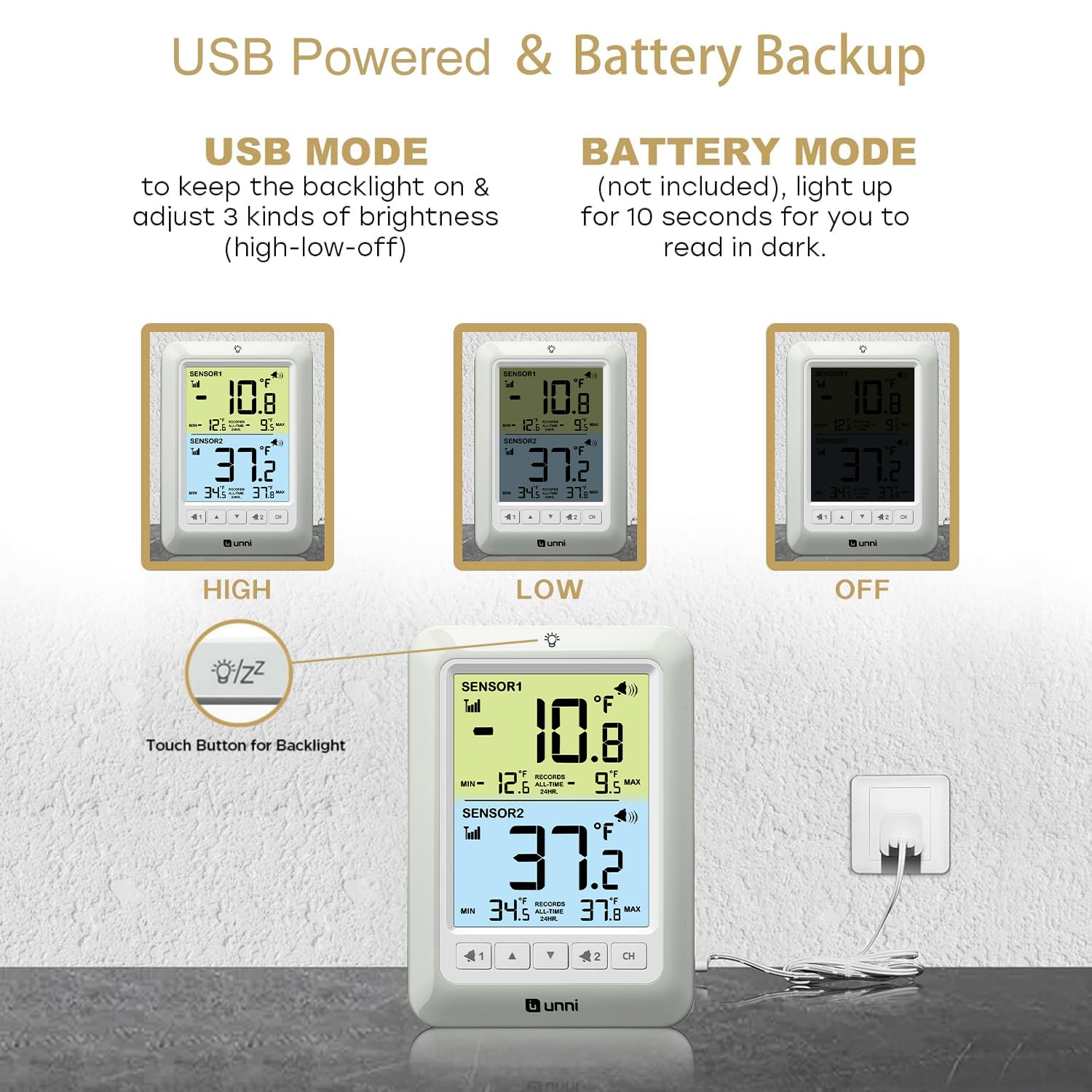 U UNNI next to a smartphone for size comparison highlighting compact convenience