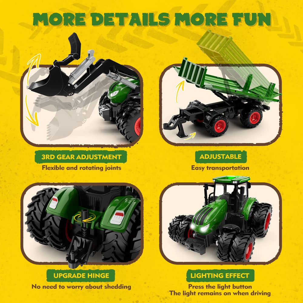Uarzt scale comparison with child holding tractor demonstrating child-friendly size