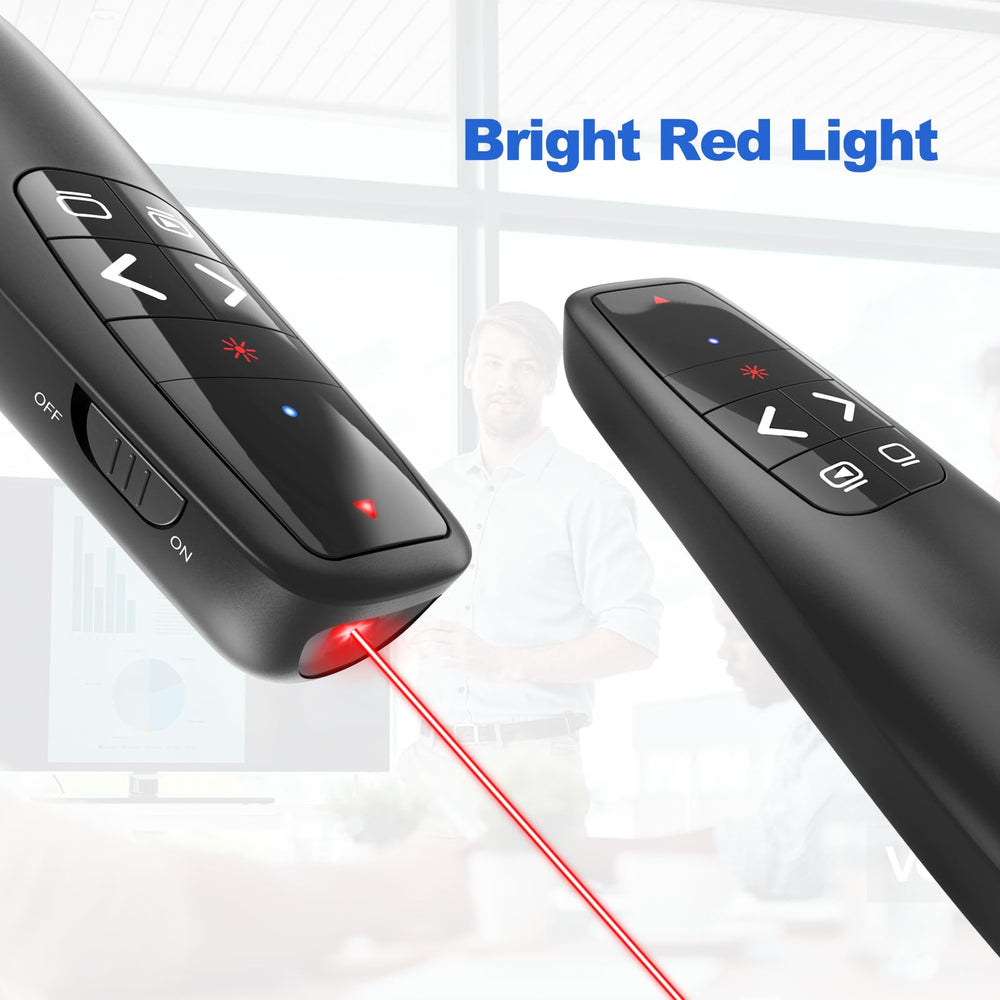 UBUYONE presenter tactile buttons close-up for reliable slide transitions