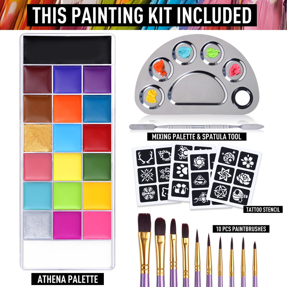 UCANBE colorful 20 paint pans highlighting vibrant coverage