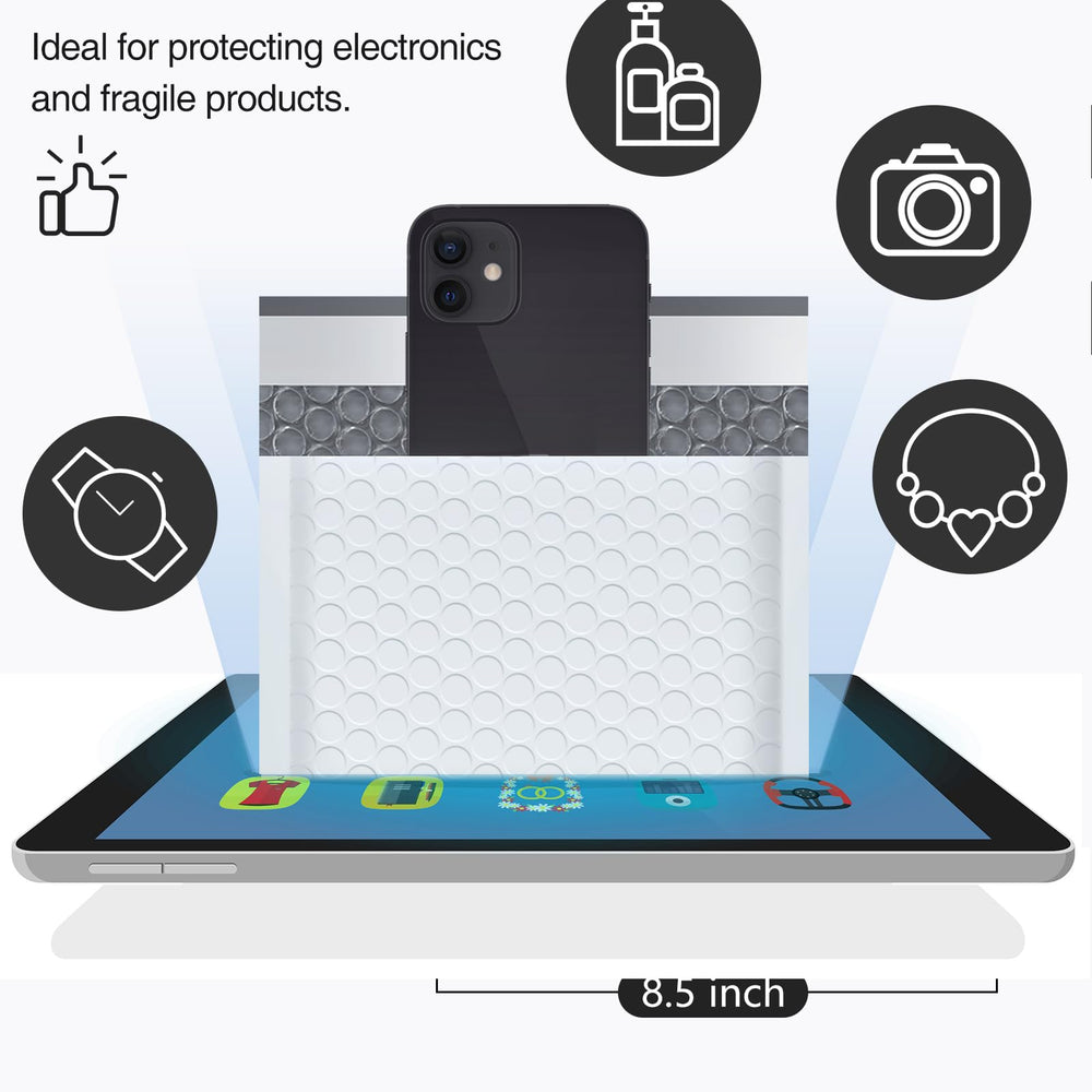 UCGOU mailer with water droplets on surface demonstrating waterproof outer layer protecting shipments