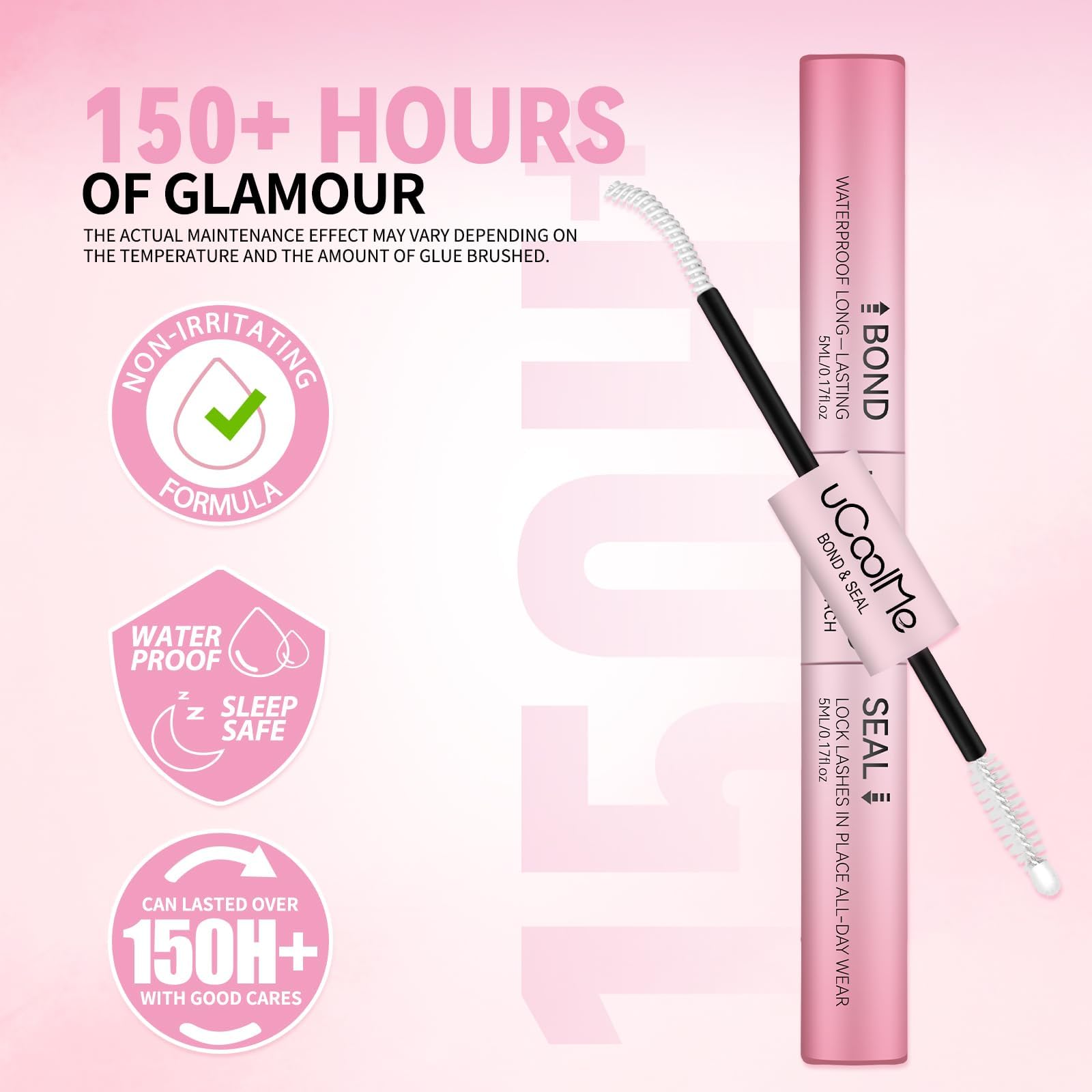 uCoolMe glue texture close-up showing smooth formula for even lash bonding