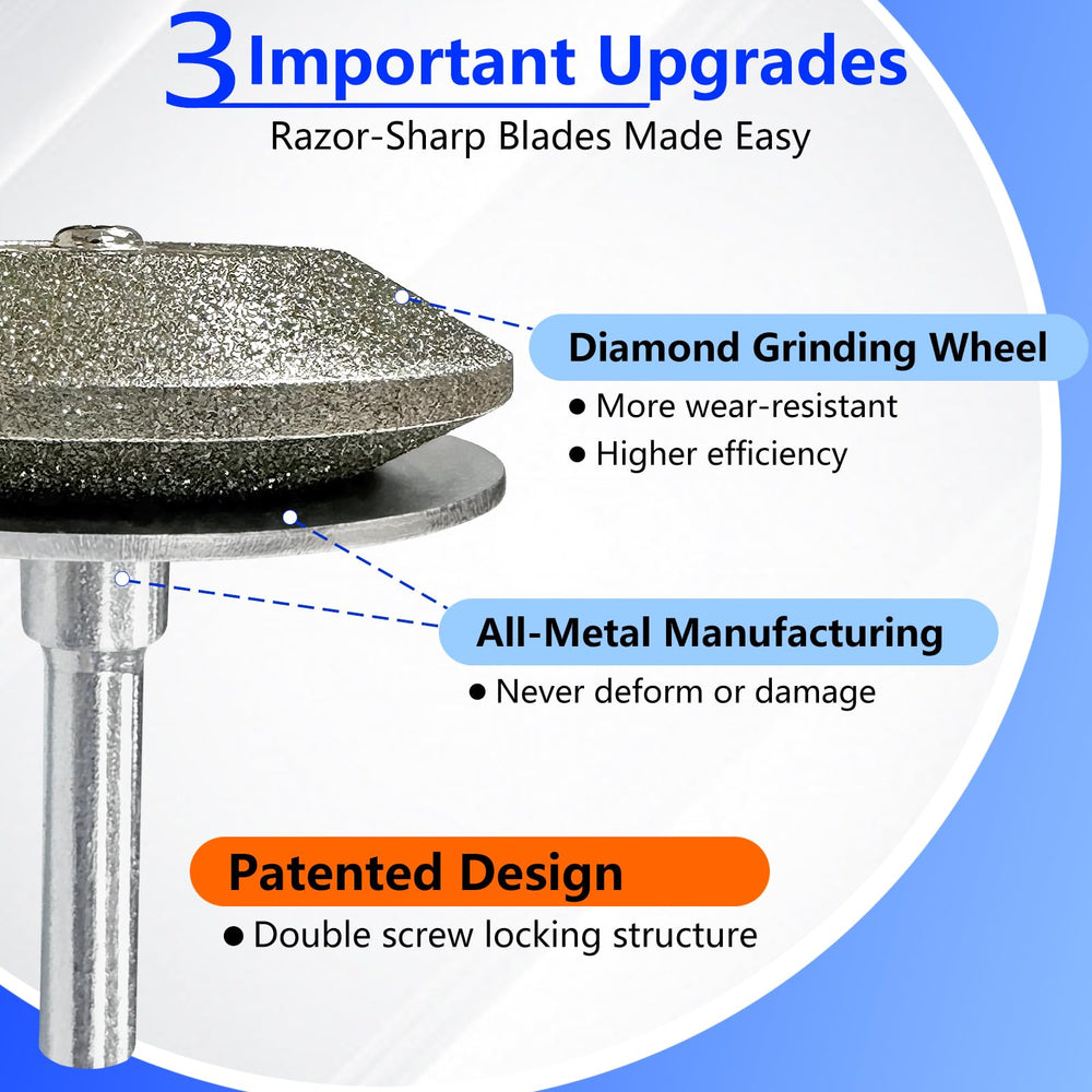 UF-SHARP shank detail showing 5mm fit and secure drill compatibility benefit