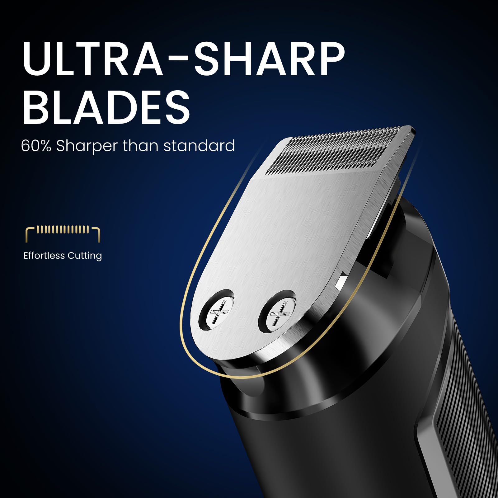 Ufree close-up of stainless blades demonstrating precise cutting and smooth glide