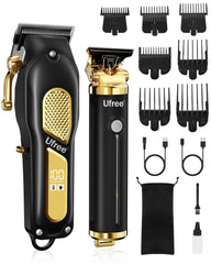 Ufree front view of clippers and trimmer showing kit and benefit of complete set