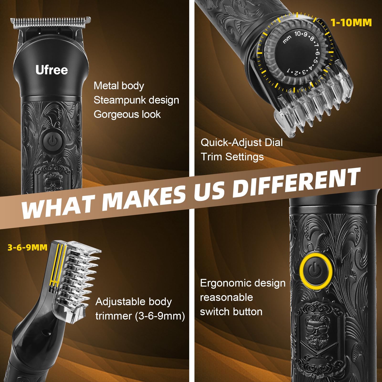 Ufree nose and ear head detail offering safe, targeted grooming