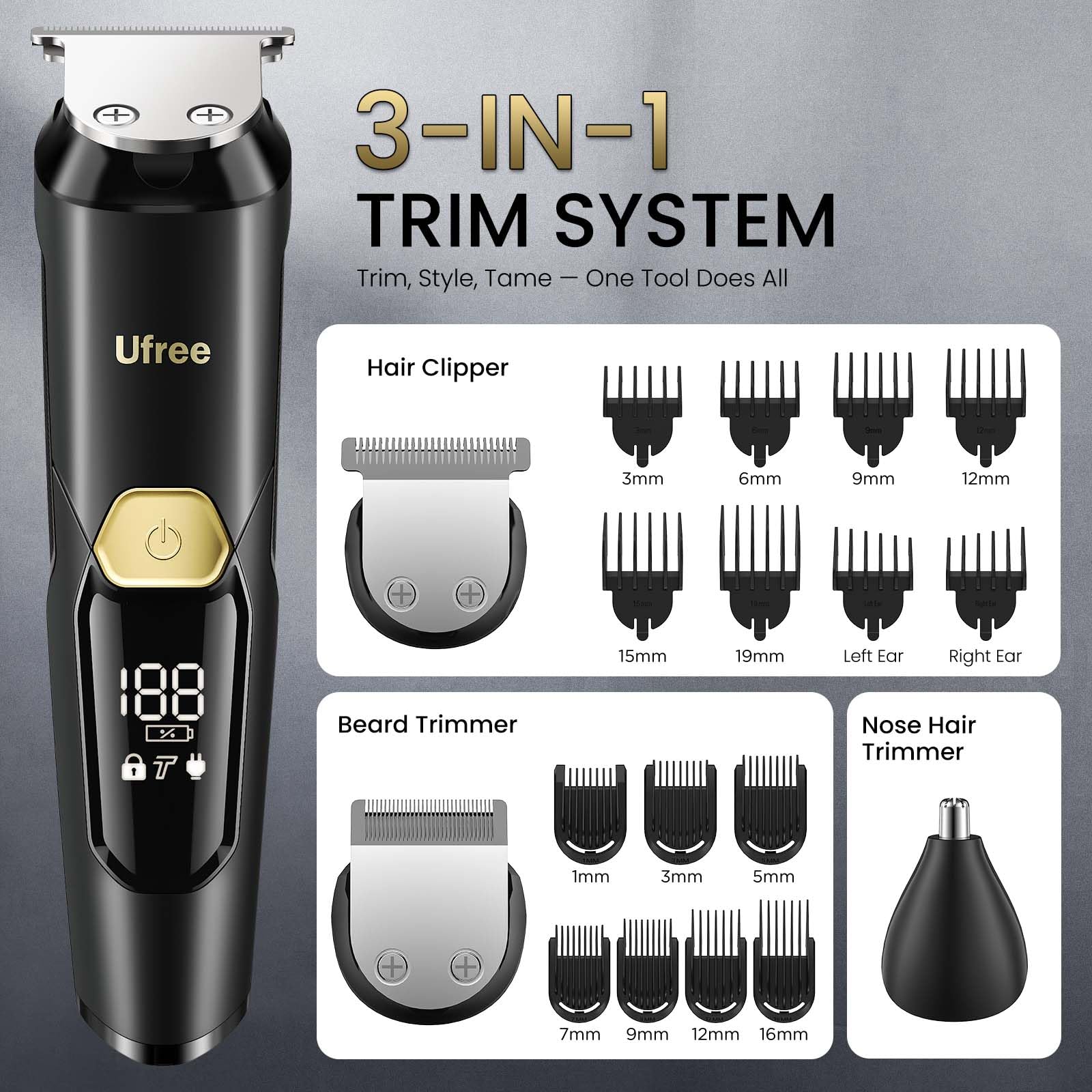 Ufree nose trimmer detail enabling safe, precise nose hair removal