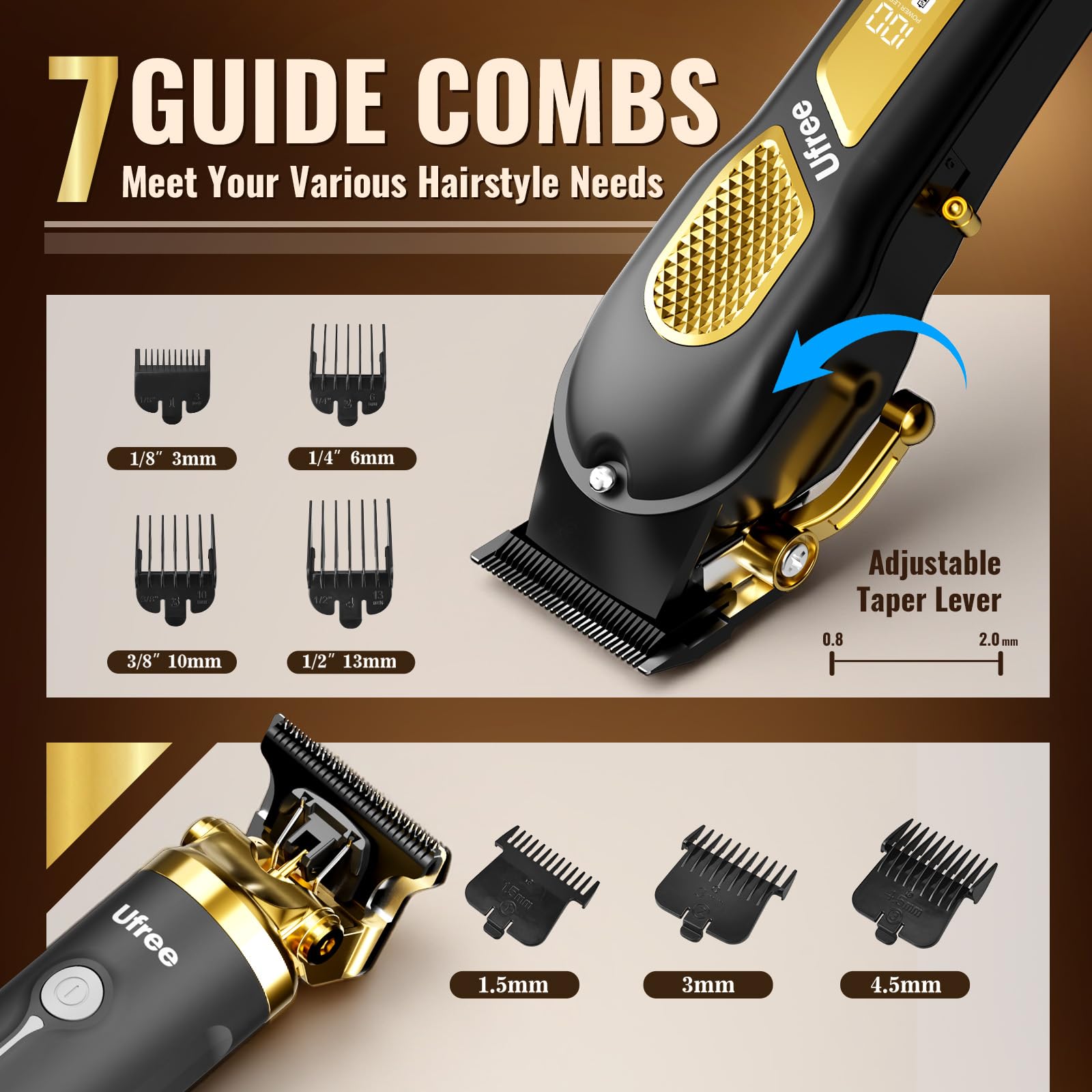 Ufree clippers held in hand for size comparison showing ergonomic control benefit