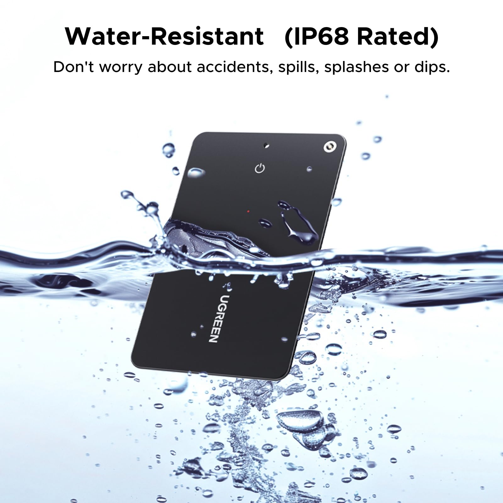 UGREEN FineTrack Slim S emitting sound demonstrating loud buzzer for quick finding