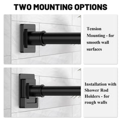 UIOSANRT rod mounted with holders on rough wall for extra support and durability