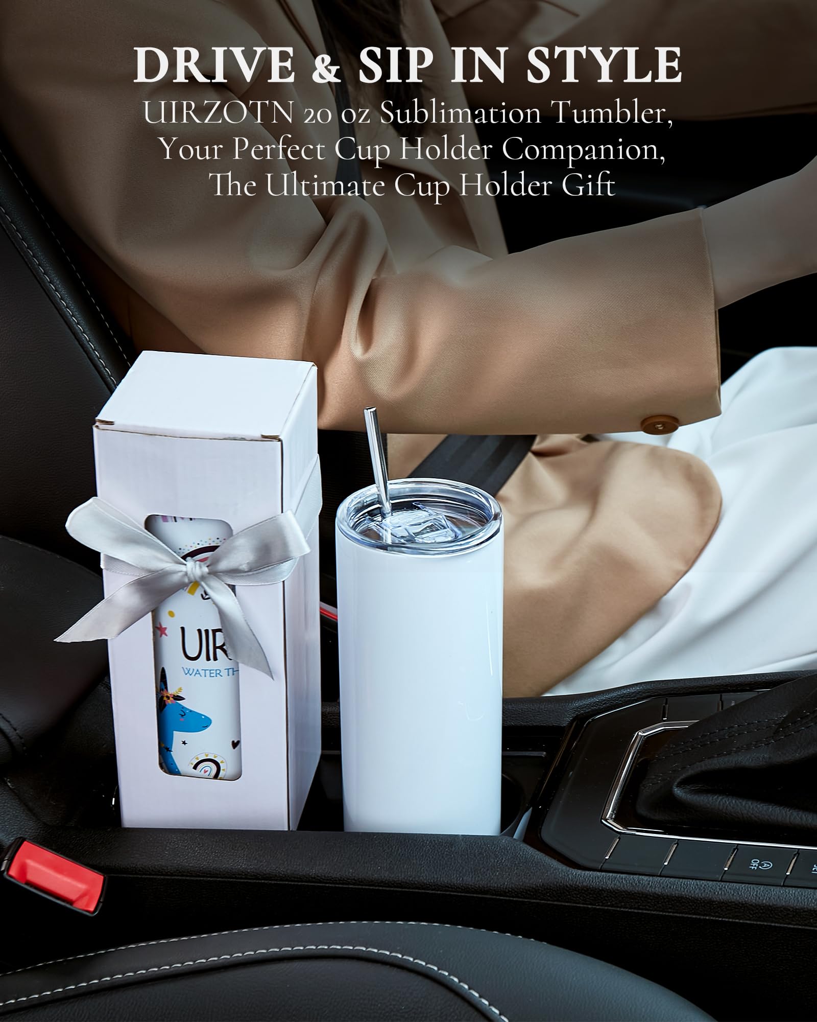 UIRZOTN finished tumbler in gift box on desk showing presentable keepsake benefit