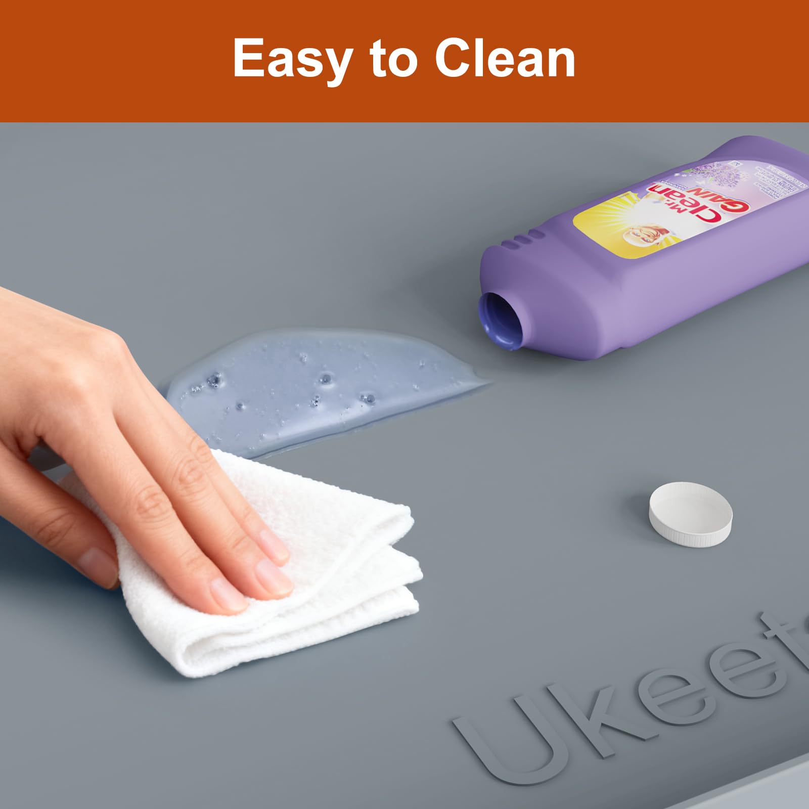 ukeetap used as boot tray holding wet shoes to prevent floor damage