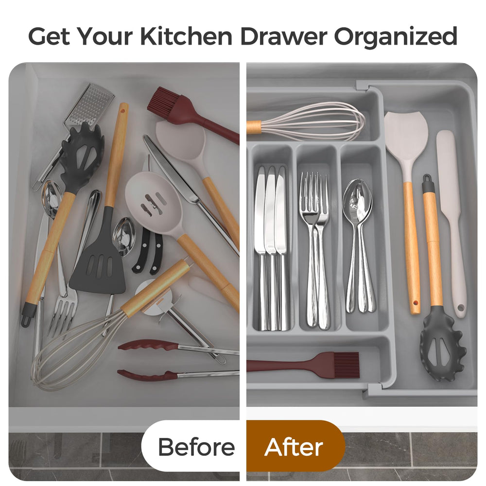ukeetap tray in a kitchen lifestyle scene adding tidy drawer storage