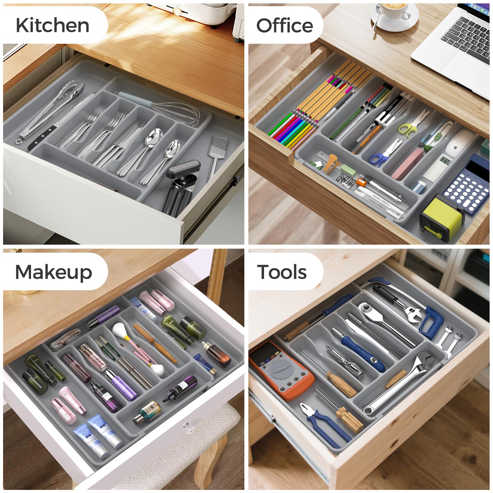 ukeetap beside forks and spoons showing scale and deep compartment capacity