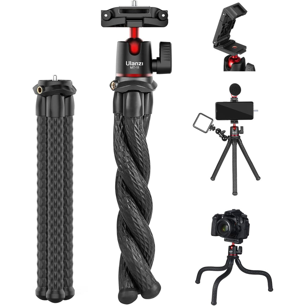 ULANZI front view of mini tripod showing compact design and portability