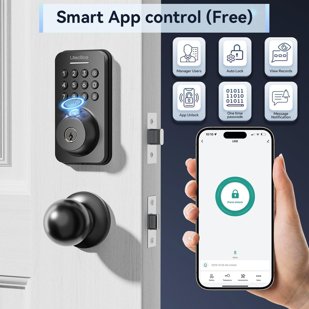 Ulecoce keypad and display detail demonstrating easy code entry and visible indicators