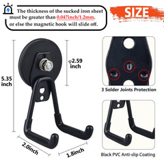 ULIBERMAGNET magnetic hook supporting a power drill to demonstrate strong hold