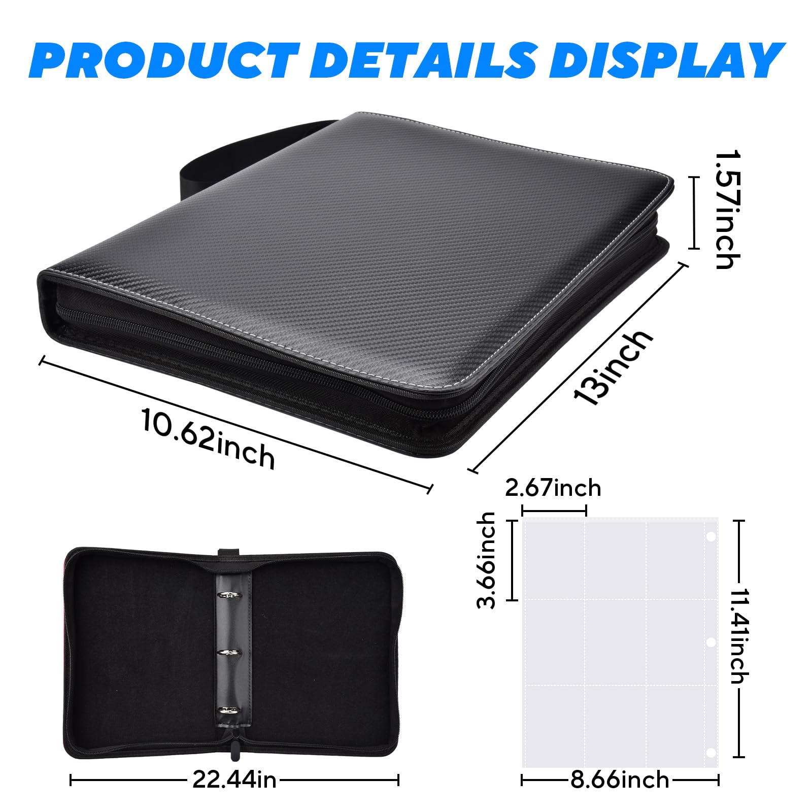 ULLTOON cards inside pockets showing compatibility with sleeves and organized storage