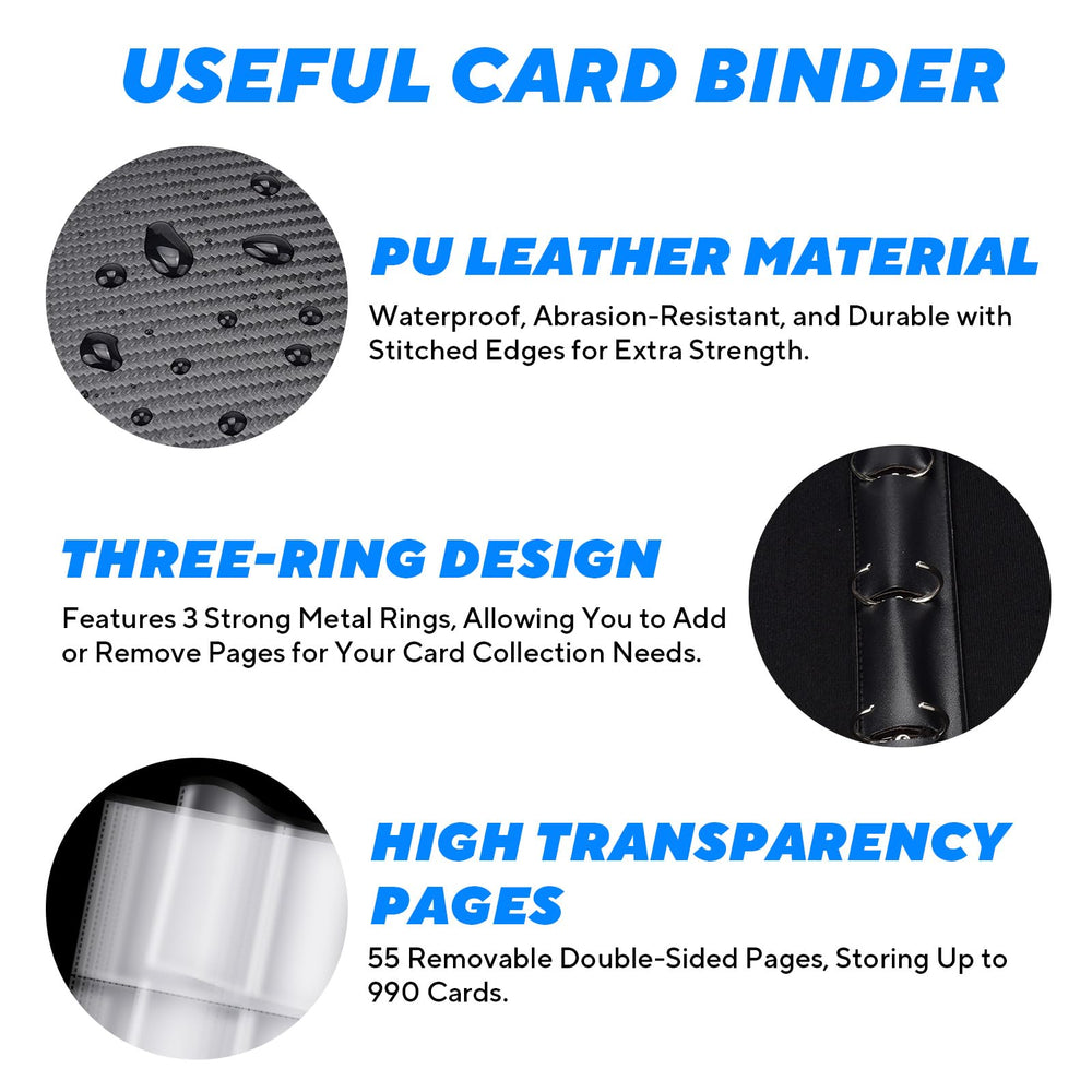 ULLTOON binder held in hand to illustrate compact scale and travel-friendly convenience